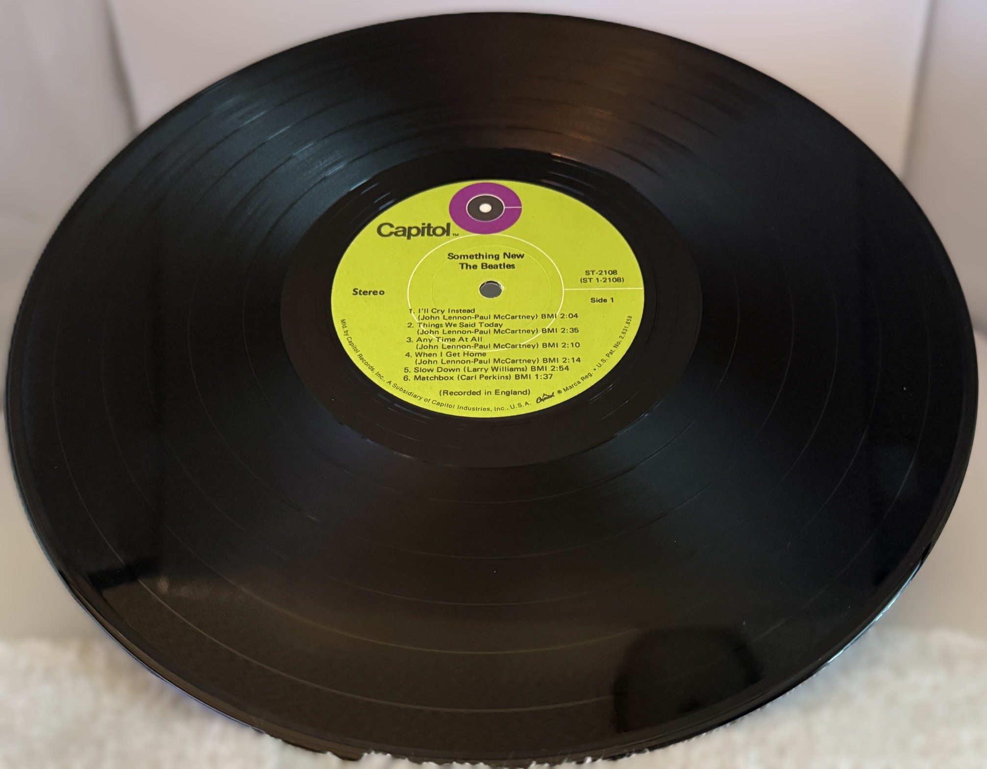 The Beatles Something New green Capitol label vinyl record