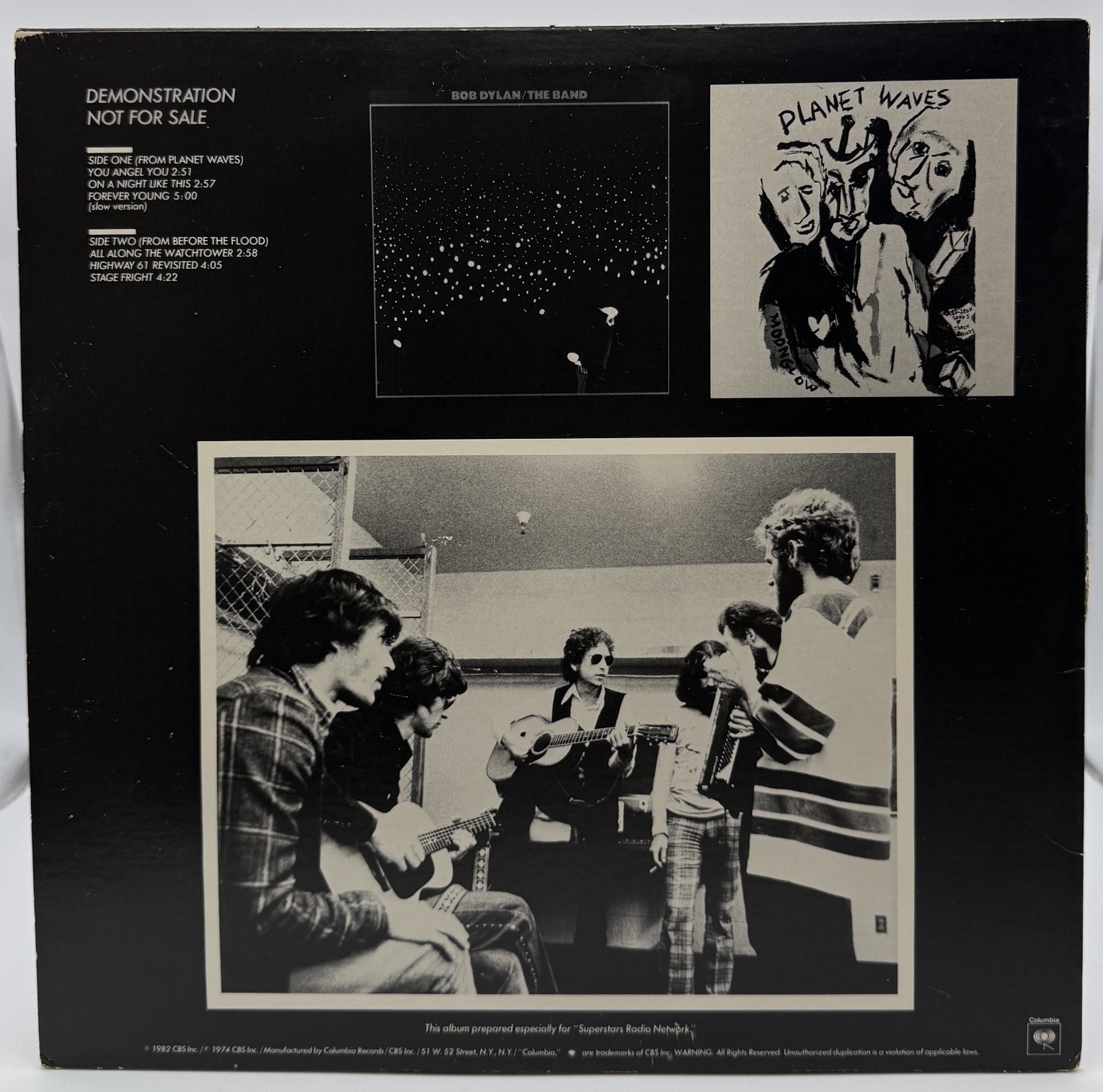 Bob Dylan Electric Lunch Columbia AS 1471 promotional sampler back cover