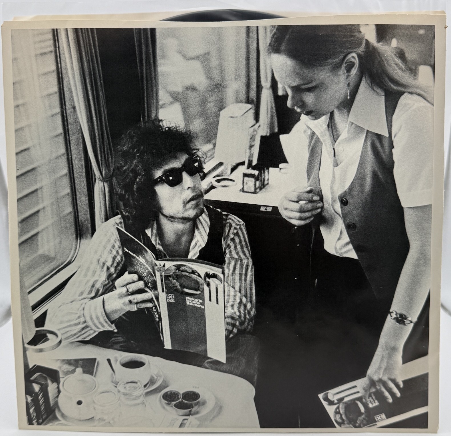 Bob Dylan Electric Lunch original custom inner sleeve Dylan photograph