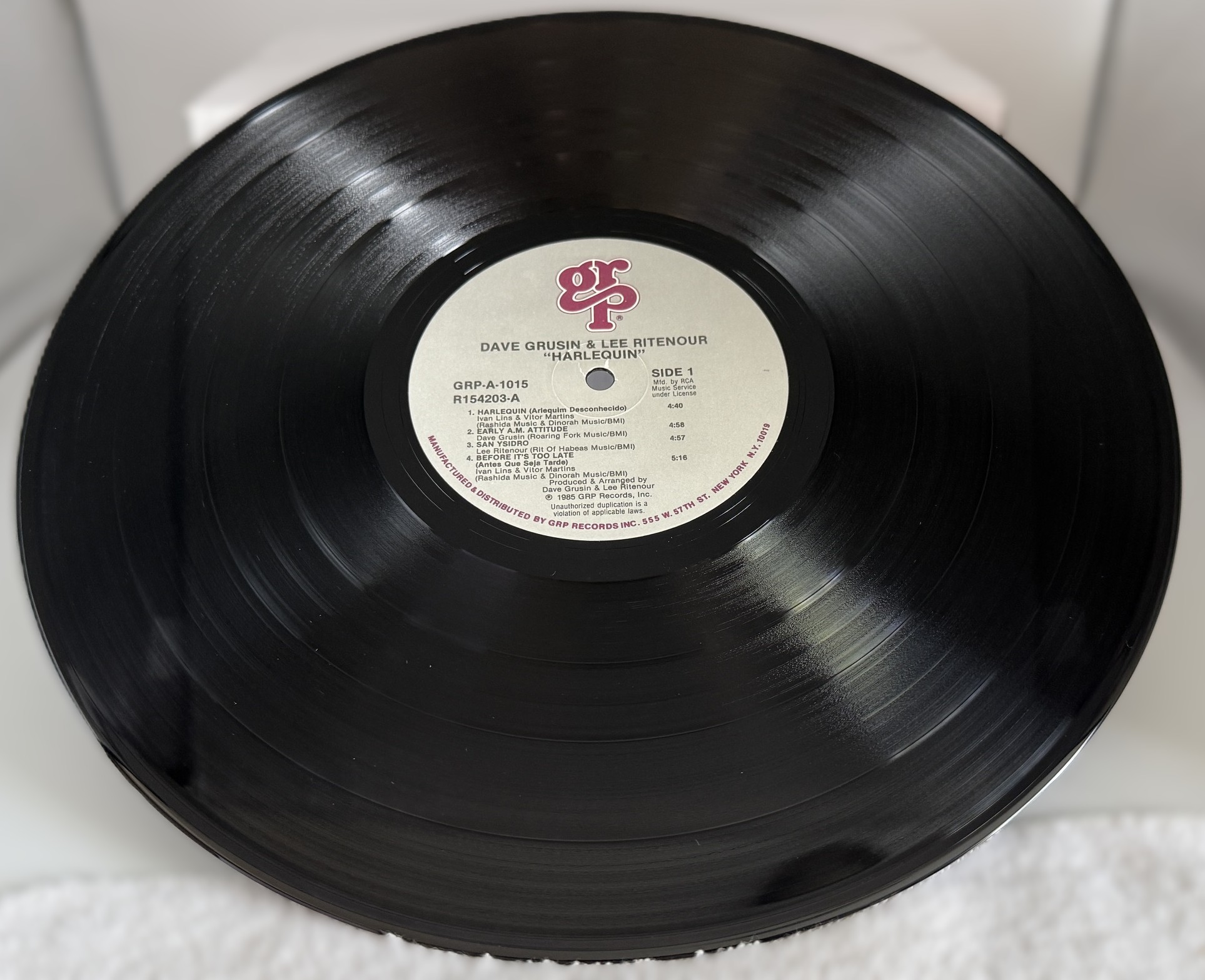 Dave Grusin and Lee Ritenour Harlequin GRP vinyl record