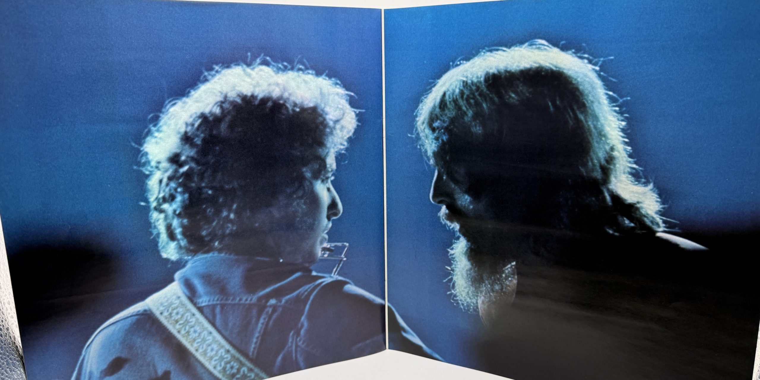 Concert for Bangladesh booklet interior featuring Bob Dylan and George Harrison