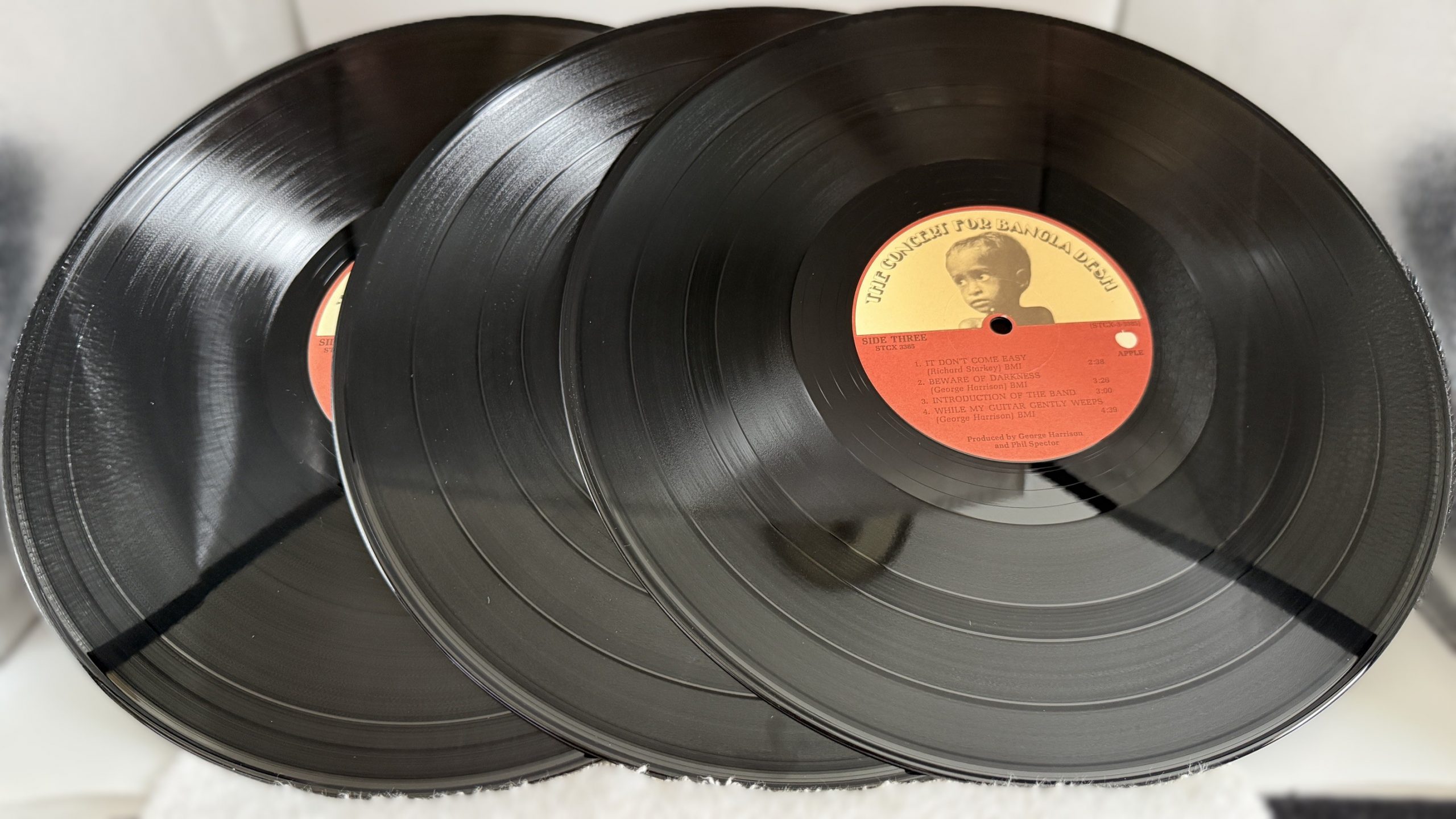 Complete three-LP Concert for Bangladesh Near Mint vinyl set