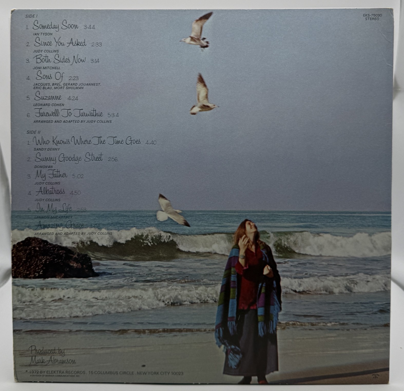 Judy Collins Colors of the Day LP back cover track listing