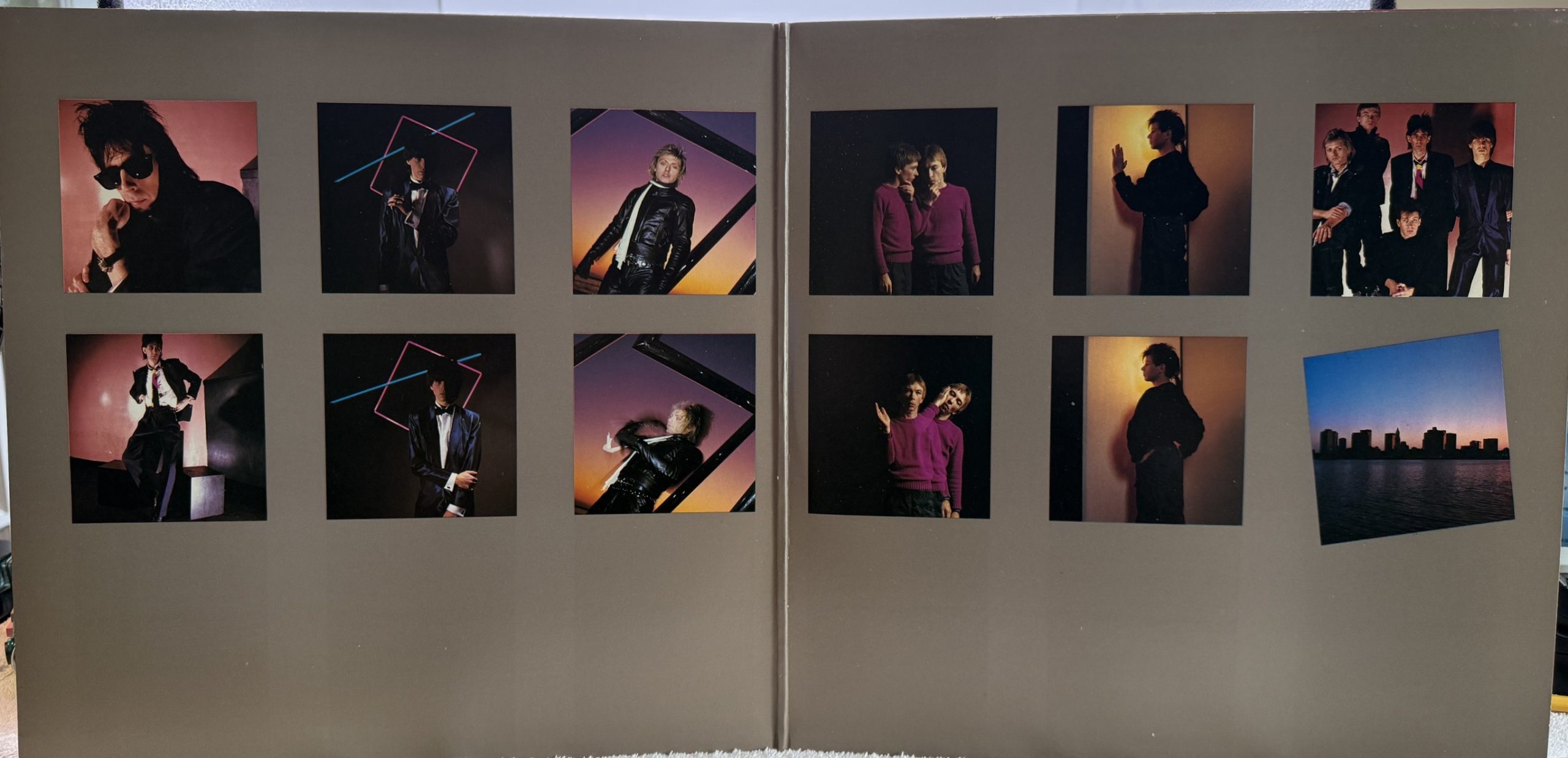 The Cars Heartbeat City interior gatefold band photographs
