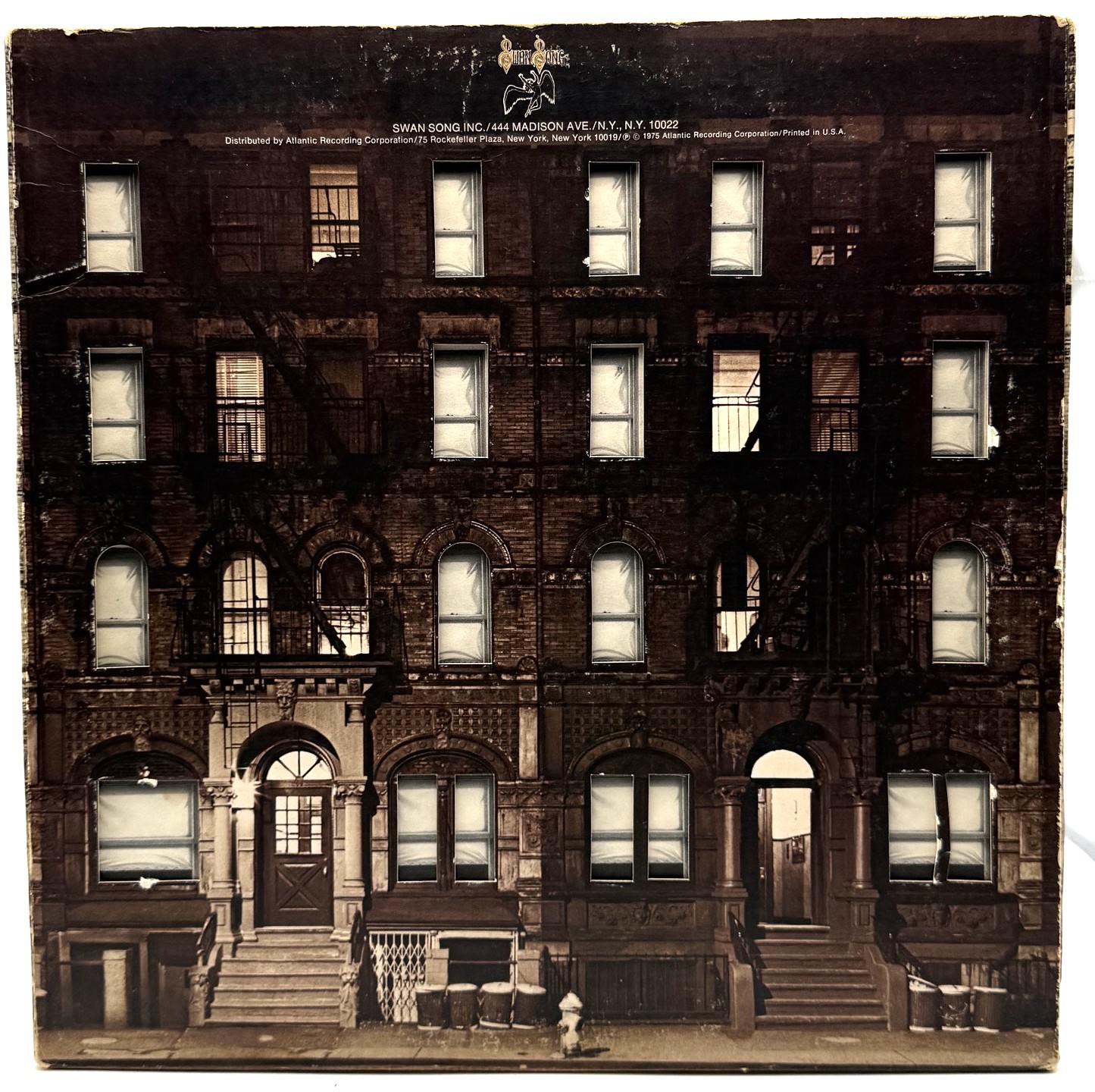 Led Zeppelin Physical Graffiti Side 1 and Side 2 printed inner sleeve