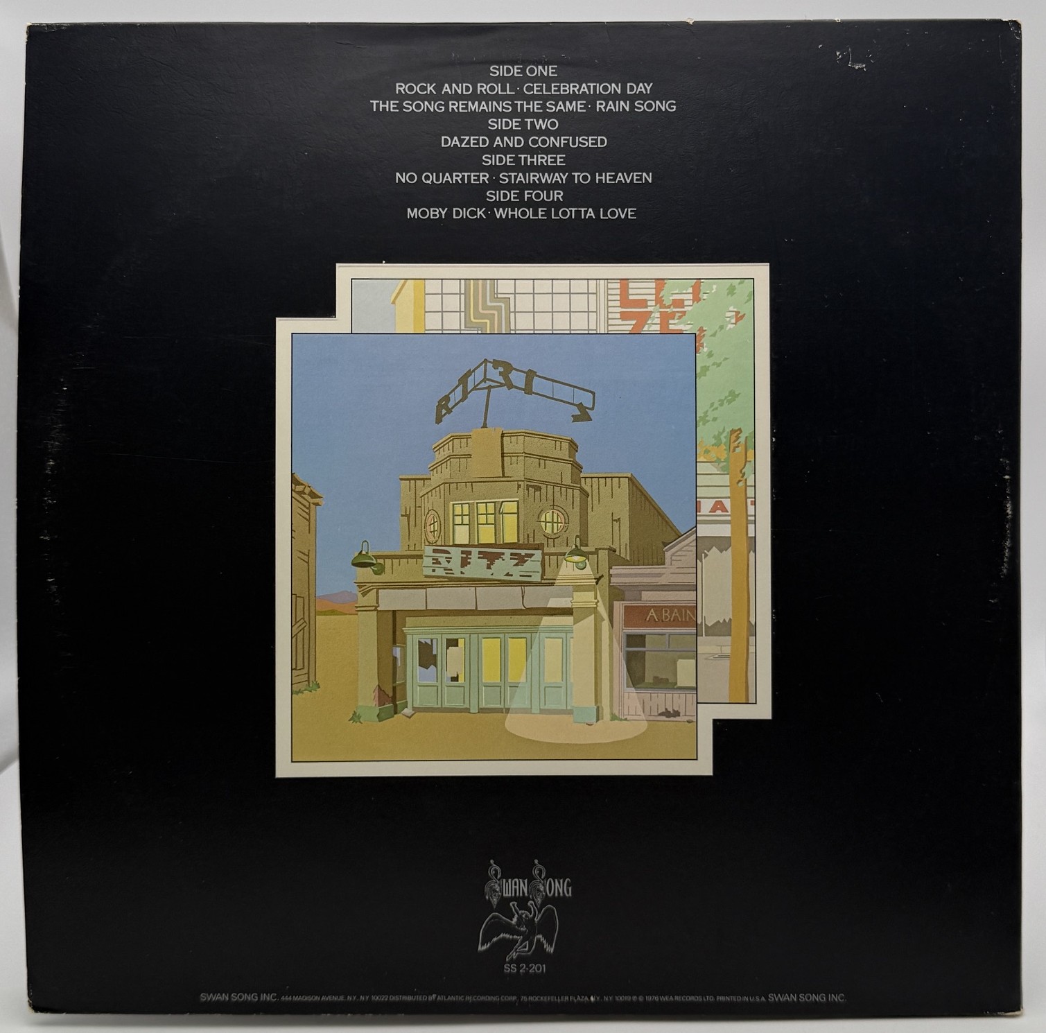 Led Zeppelin The Song Remains The Same 1976 back cover