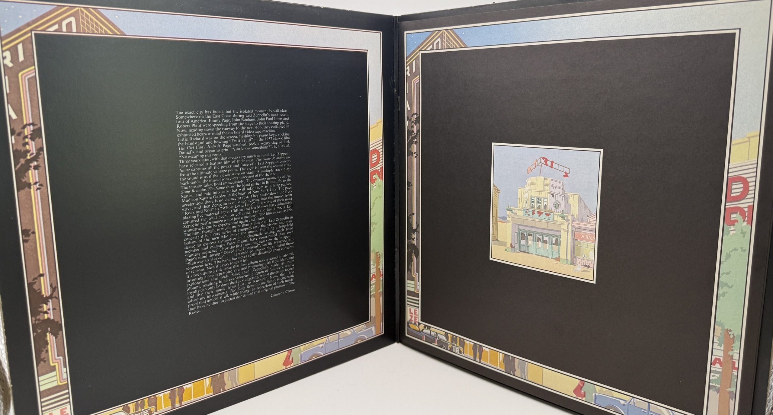Led Zeppelin The Song Remains The Same 1976 gatefold interior and booklet