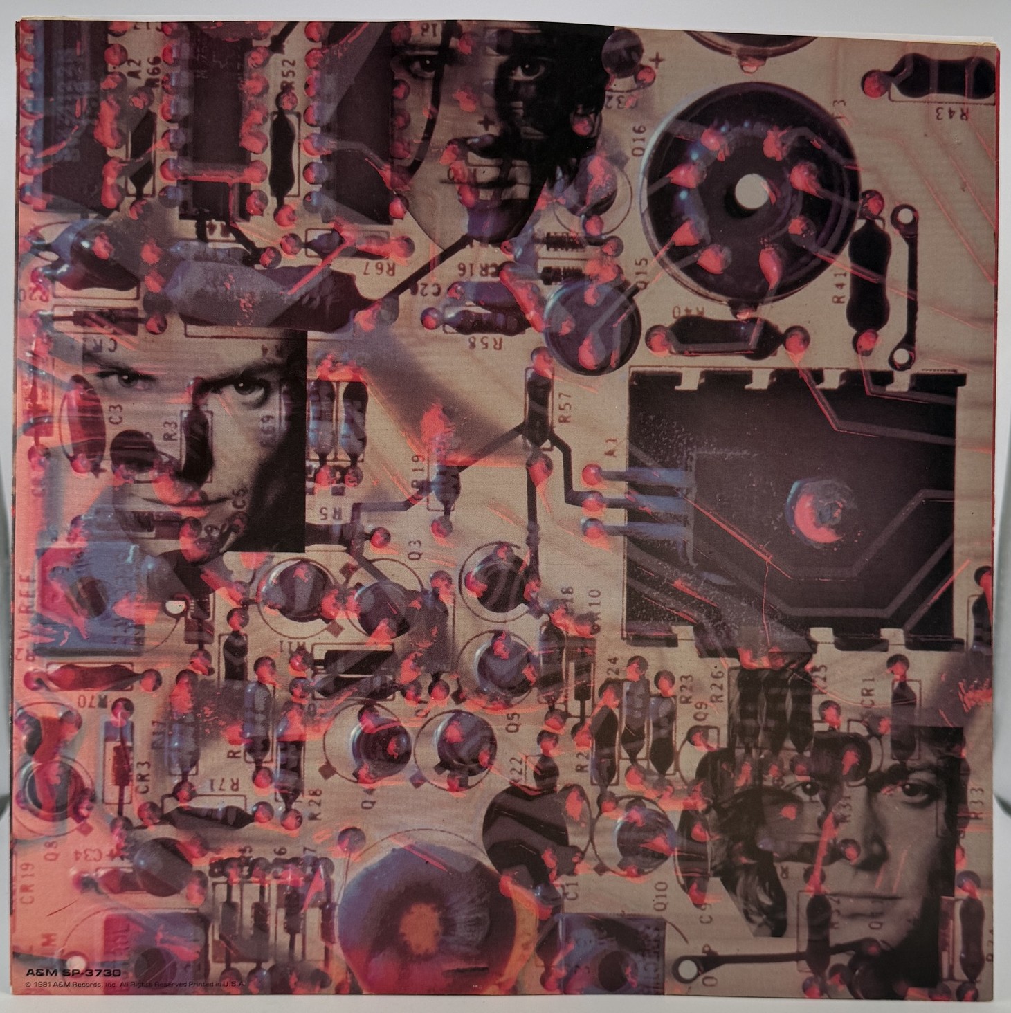The Police Ghost in the Machine original illustrated inner sleeve front