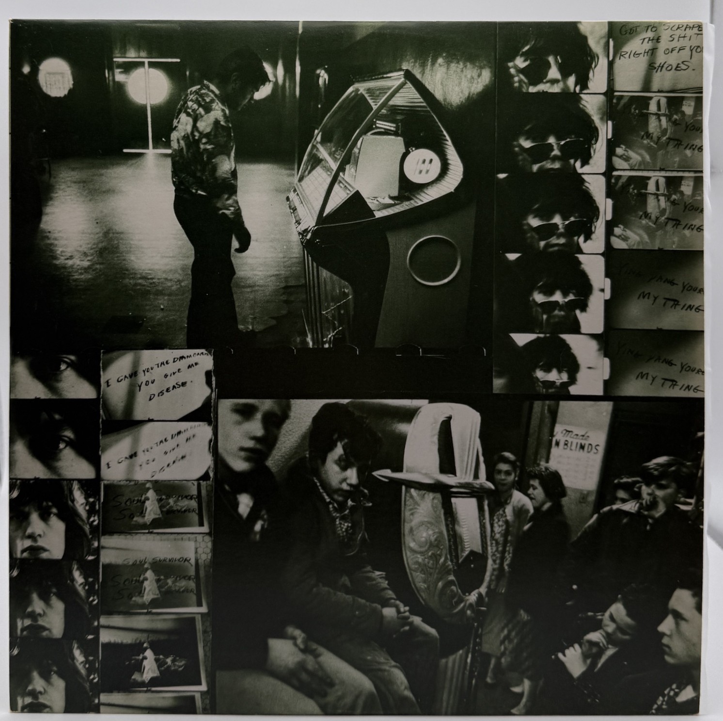 Rolling Stones Exile on Main St printed inner sleeve Robert Frank photography