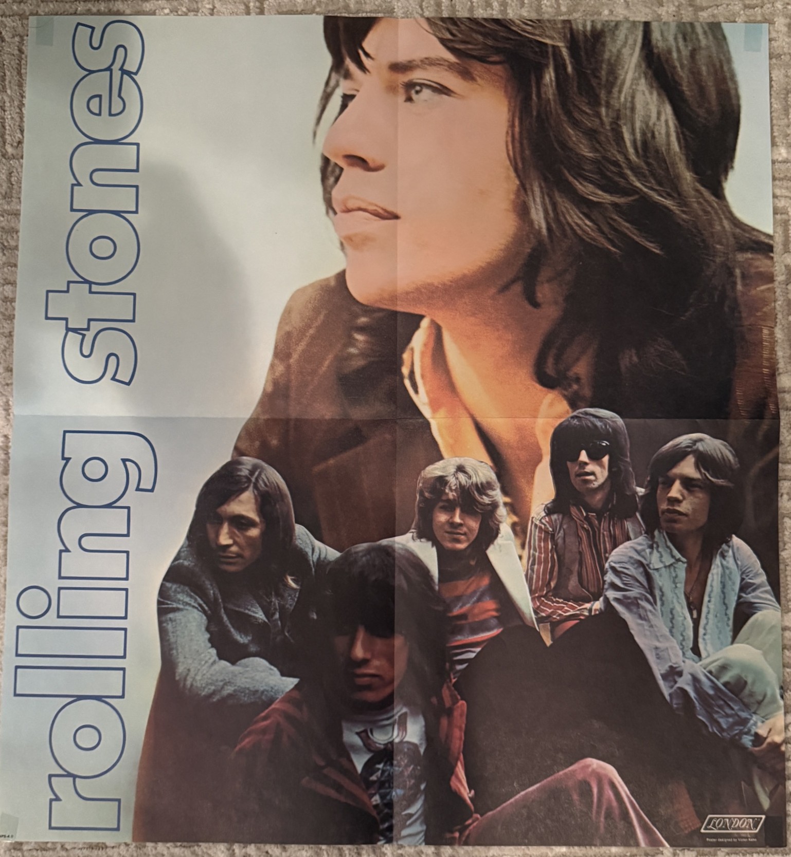 Rolling Stones Let It Bleed original foldout poster insert