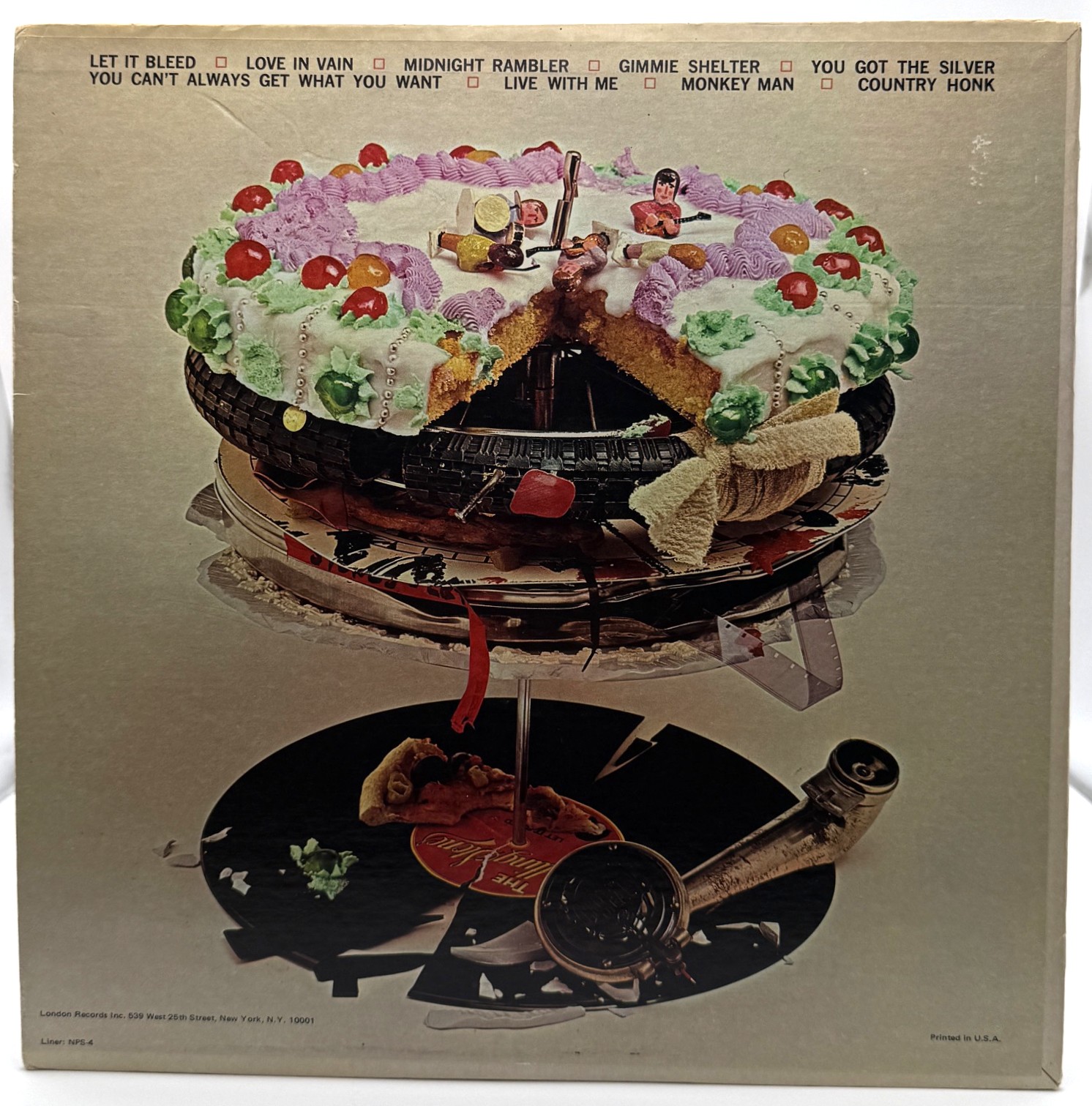 Rolling Stones Let It Bleed original 1969 LP back cover