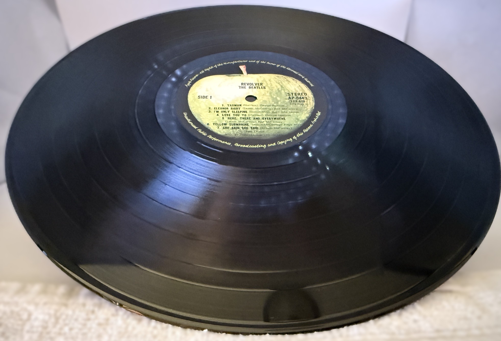 The Beatles Revolver Japanese AP-8443 Side 1 Apple Records vinyl
