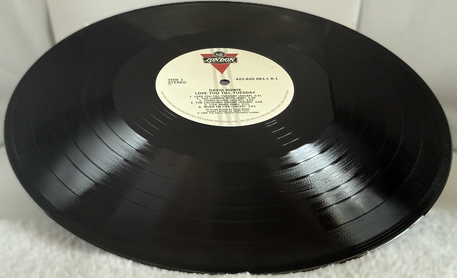 David Bowie Love You Till Tuesday NM vinyl record