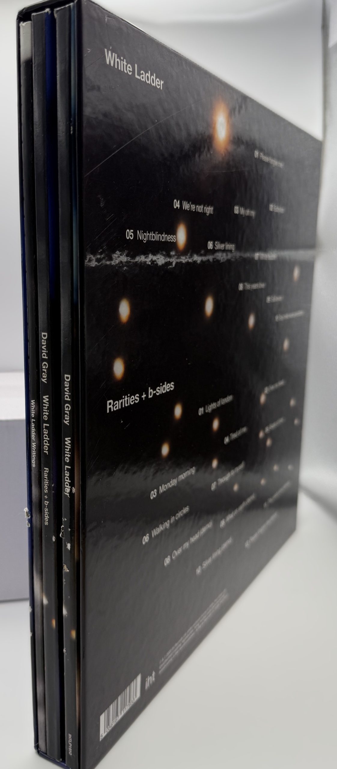 David Gray White Ladder 4LP box set open side showing individual album sleeves