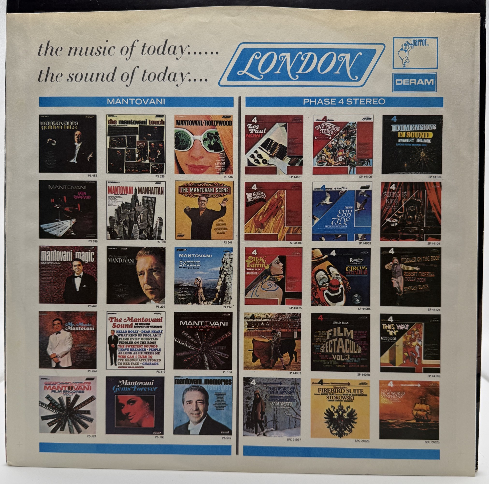 Rolling Stones Aftermath original London Records advertising inner sleeve