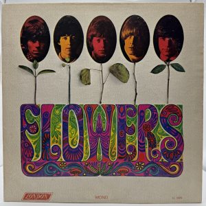 Front cover: Rolling Stones Flowers 1967 London LL 3509 mono textured front cover