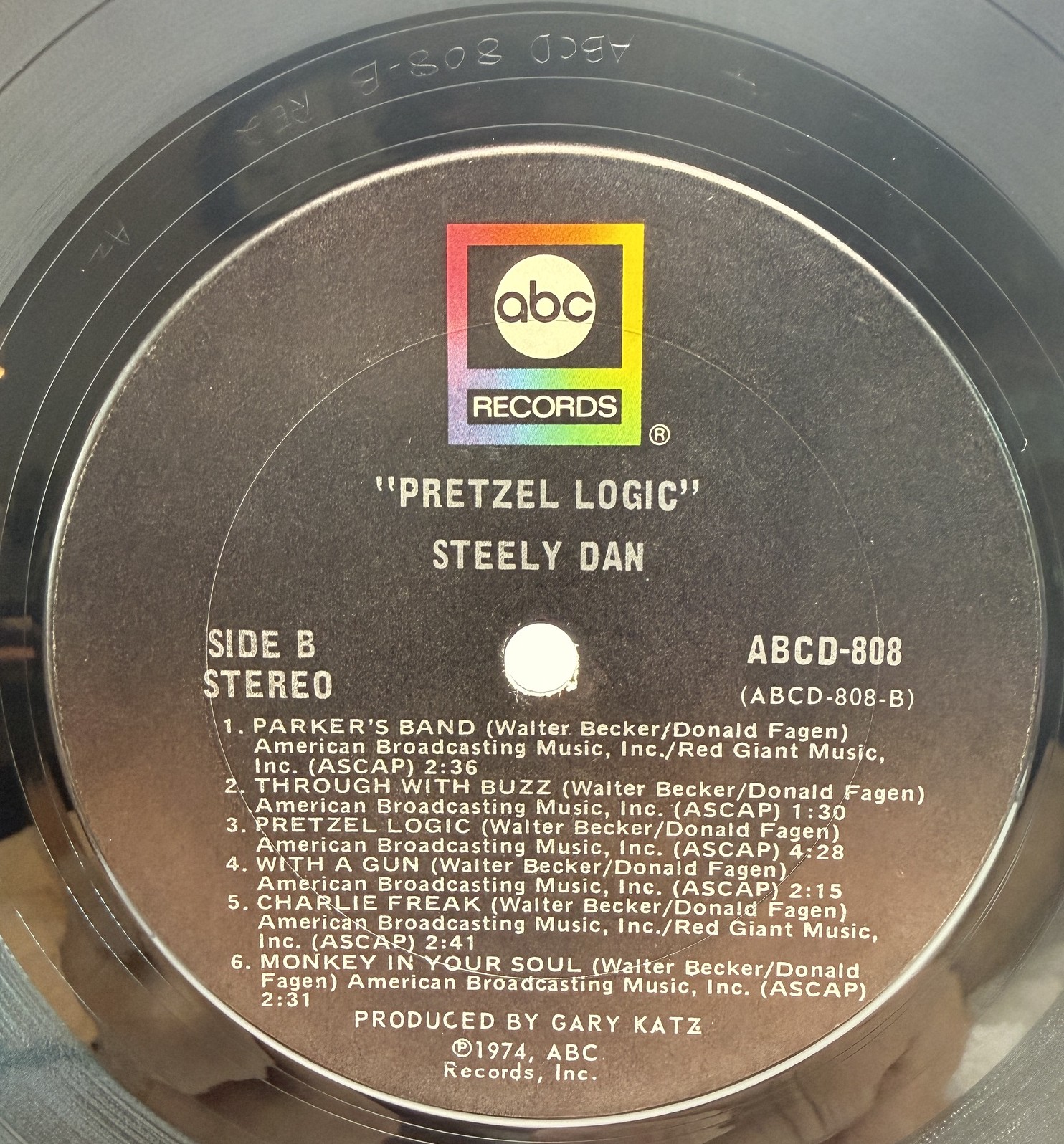 Steely Dan Pretzel Logic black ABC Side B label and Az runout