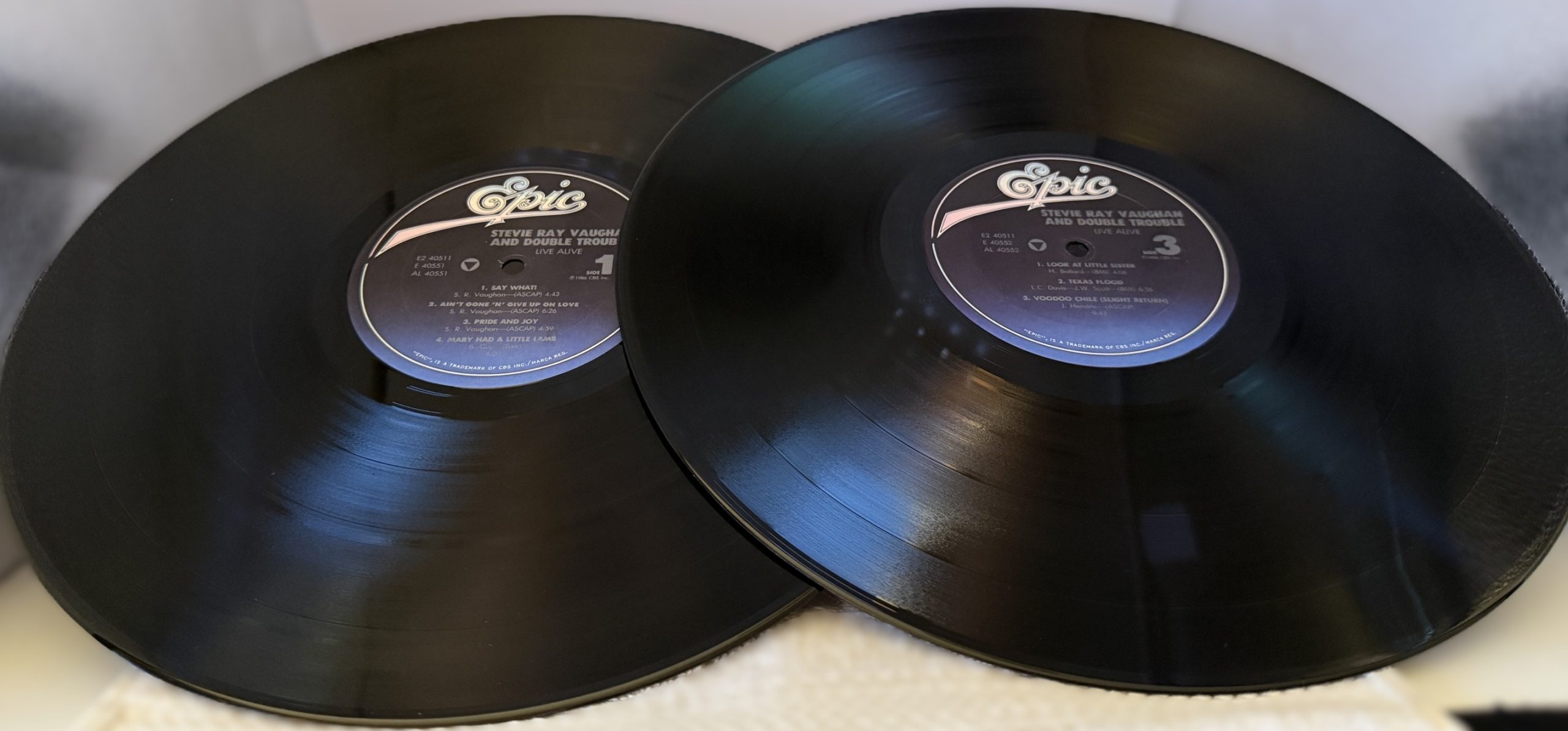 Stevie Ray Vaughan Live Alive complete two-record vinyl set