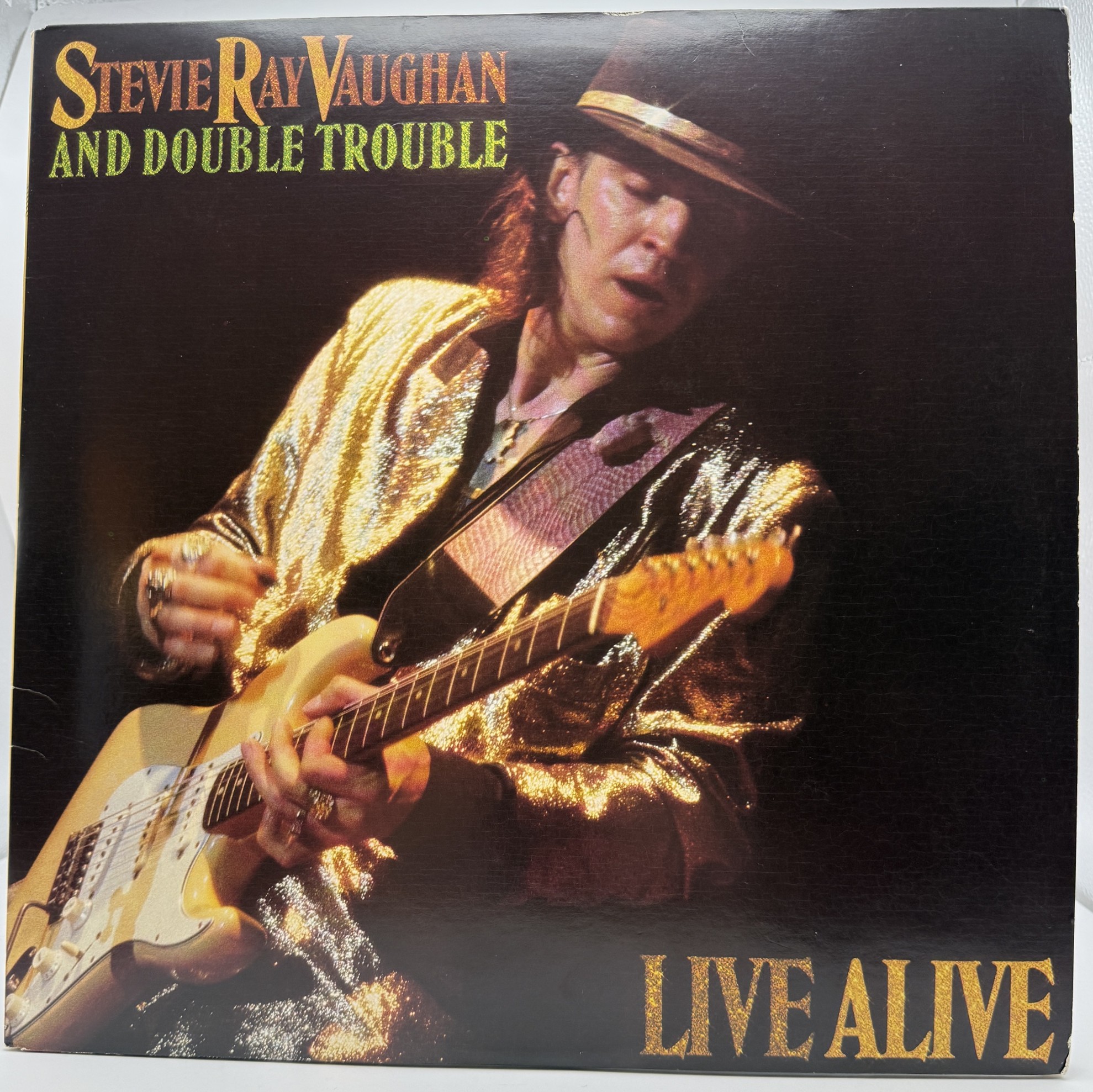 Stevie Ray Vaughan Live Alive 1986 Epic double LP front cover