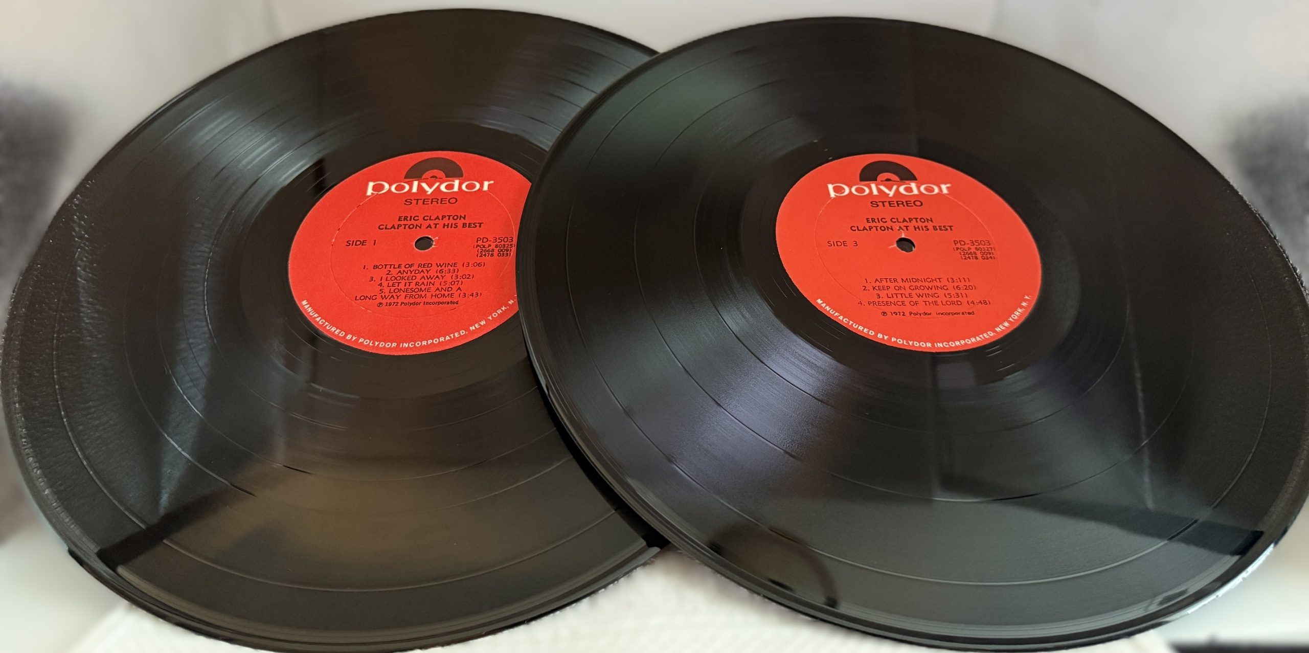 Eric Clapton At His Best 1972 double vinyl LP set Polydor PD-3503