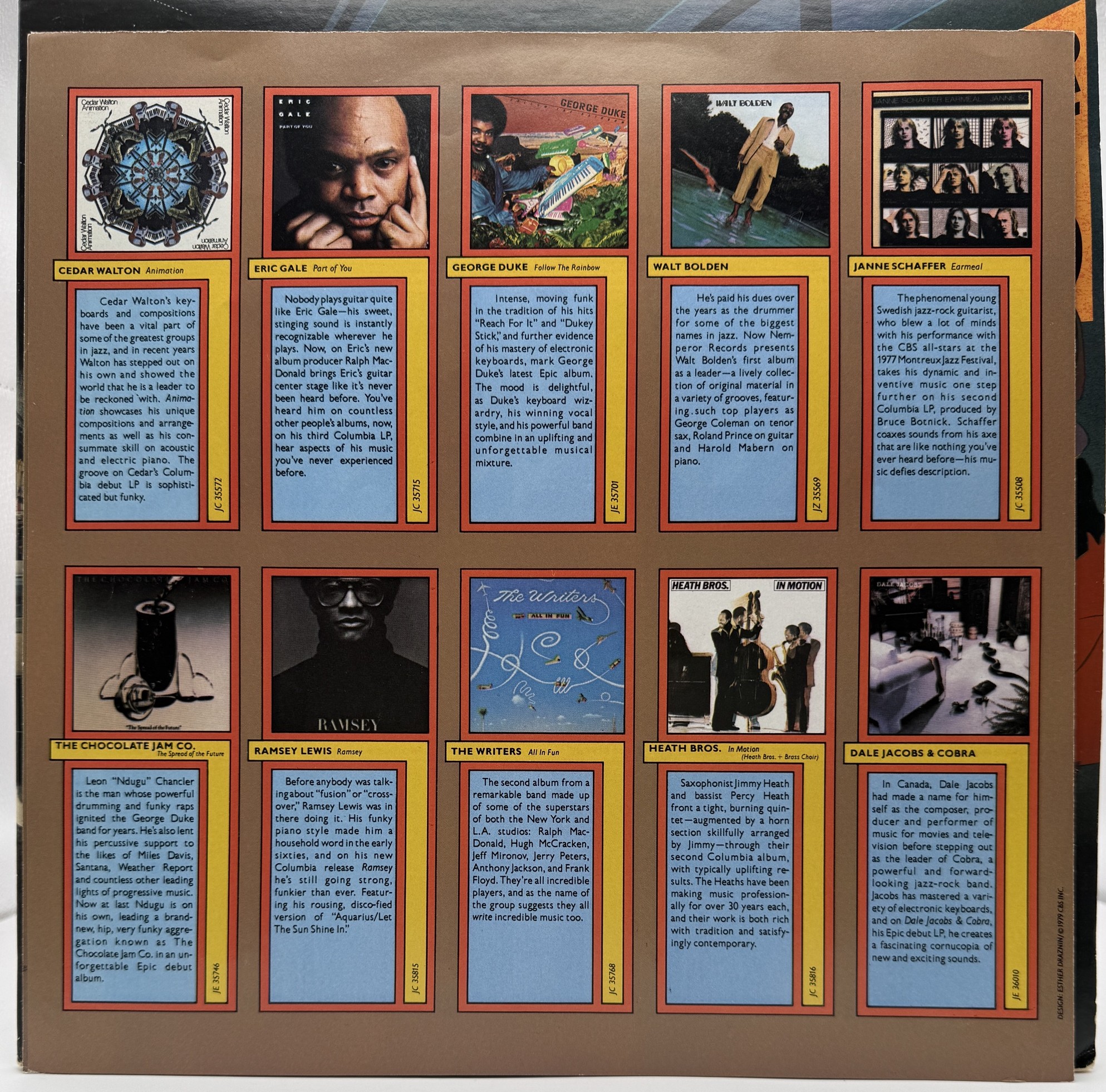 Weather Report 8:30 original Columbia jazz catalog promotional insert reverse